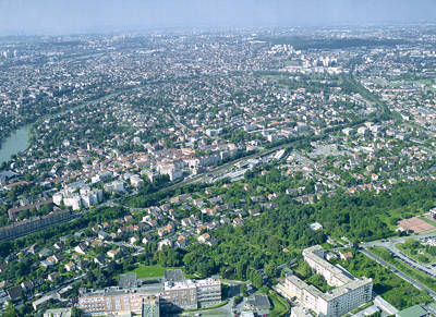 Bry-sur-Marne, vue du ciel